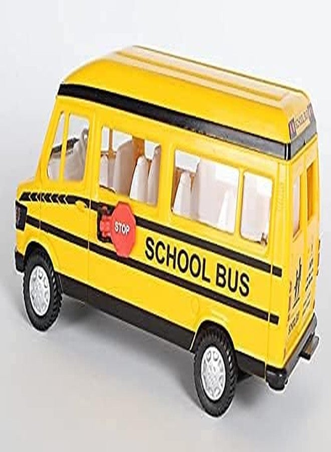 BIGfun TOYS Mahadevji Pullback School Bus for Kids,Realistic Model, Pack of 1 Bus, Yellow color-12 - Image 2